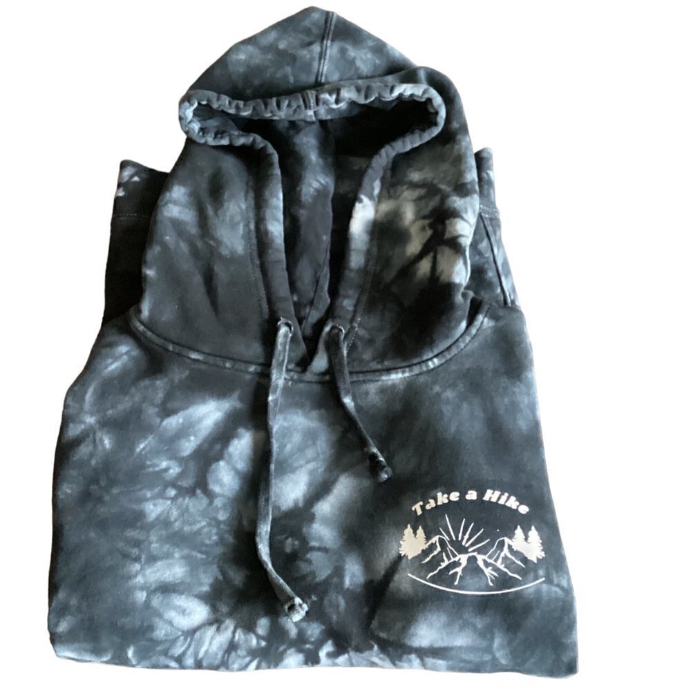 RSQ "Take A Hike" Graphic‎ Tie Dye Hoodie Sz L #114J - Picture 5 of 8